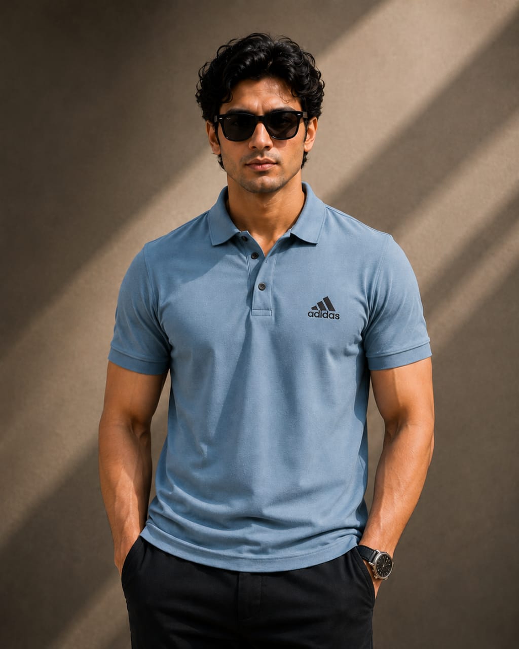 Men's Sky Blue Premium Polo T-shirt | Regular Fit | Soft Cotton Blend