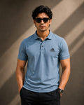 Men's Sky Blue Premium Polo T-shirt | Regular Fit | Soft Cotton Blend