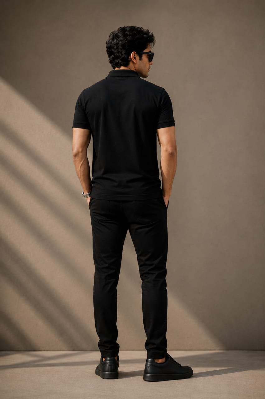 Premium Stylish Black Polo Tshirt for Men