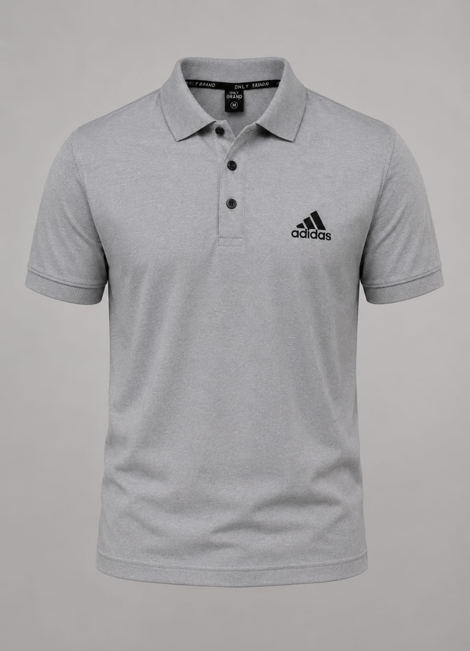 Men's Premium Polo Tshirt | Grey | Soft Cotton Blend | Regular Fit | Half Sleeve Casual Wear